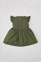 Baby Girl Short Sleeve Linen Look Basic Solid Dress Z7402A224Sm - 5