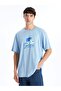Xside Lila Crew Neck Short Sleeve Printed Combed Cotton Men's T-Shirt