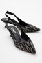 Ushes Black Satin Stone Women's Short Heeled Evening Dress Shoes