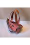 Crossbody Shoulder Bag - Coral Waxed Canvas Medium Size Satchelbag - 2
