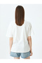 Beige Printed T-Shirt - 4