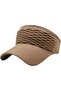 Women's Knitted Textured Uv Protection Summer Visor Hat - 2