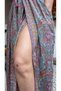 Turquoise Front Slit Detailed Dream Garden Jumpsuit - 3
