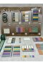 Mixed Tones Ruled Coffee Green Blue Color Index Set Sticker/Index/Bookmark/Washi Tape