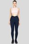 Cross Waist Navy Blue Women's Detailed Ankle Length Sports Leggings - 3