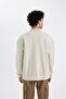 Oversize Wide Fit College Collar Snap Pocket Soft Furry Inside Bomber Cardigan C7057Ax24Au - 7