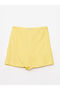 Alita City Lcw Vision Yellow Women's Straight Shorts Skirt with a Difference - 6