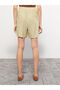 Two Mt Shop Quality Lcw Vision Green Women's Comfortable Fit Flat Shorts with Elastic Waist - 5