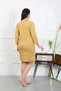 Fashion Line Women's Plus Size Combed Cotton Nightgown Home Dress Mustard 12506 - 4