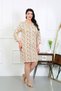 Fashion Line Women's Plus Size Combed Cotton Nightdress Home Dress Cream 12507 - 6