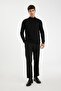 Black Standard Fit Regular Cut Half Turtleneck Basic Plain Knitwear Sweater A5282Ax24Au - 2