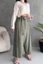 Women's High Waist Tie-Up Baggy Pants - 2