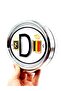 Special Oval Framed Embossed Letter D with Country Flag a Quality for Labelers - 2