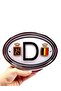 Special Oval Framed Embossed Letter D with Country Flag a Quality for Labelers - 3