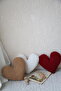Teddy Brown Heart Pillow - 3