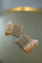 2 Pieces Gold Comb Buckle, Engagement Hair Accessory, Mink Beaded Buckle - 7