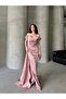 Off-Shoulder Draped Evening Dress - 2