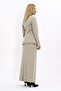 Zero Collar Buttoned Jacket & Long Straight Tight Skirt - Bamboo - 1064553 - 4