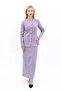 Zero Collar Buttoned Jacket & Long Straight Tight Skirt - Anthracite - 1064553 - 5