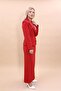 Men's Lapel Single Button Classic Jacket & Long Straight Slim Skirt - Red - 1045553 - 2