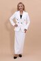 Men's Collared Cross Jacket & Long Straight Skirt - White - 1047553 - 5