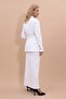 Men's Collared Cross Jacket & Long Straight Skirt - White - 1047553 - 3
