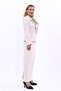 Men's Lapel Single Button Classic Jacket & Long Straight Slim Skirt-Beige - 3