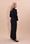 Men's Lapel Single Button Classic Jacket & Long Straight Slim Skirt-Black - 5