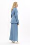 Men's Collared Crossed Jacket & Long Straight Skirt-Navy - 1047553 - 4