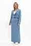 Men's Lapel Single Button Short Jacket & Long Straight Slim Skirt-Navy - 1073553 - 5