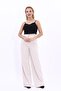 Corsage Belt Palazzo Trousers-Beige - 5017100