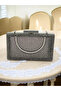 Platinum Color Two Tutorials Complete Stone Metal Handle Women's Evening Dress Bag Wedding Engagement Graduation - 6
