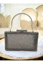 Platinum Color Two Tutorials Complete Stone Metal Handle Women's Evening Dress Bag Wedding Engagement Graduation - 2