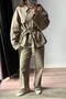 Denim Suit with Belt - 6