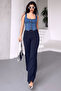 Women's Silver Lycra Beltless Palazzo Trousers, 4 Season Crepe Gathering Fabric