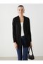 Lcwaikiki Classic Black Shawl Collar Women's Knitwear Cardigan