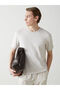 Lcw Vision Beige Crew Neck Short Sleeve Men's Knitwear Sweater