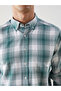 Nevavm Regular Fit Long Sleeve Plaid Gabardine Men's Shirt with Difference - 3
