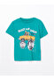 Lcw Kids Green Crew Neck Printed Boys T-Shirt