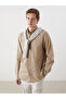 Lcwaikiki Classic Beige Regular Fit Long Sleeve Striped Linen Blend Men's Shirt