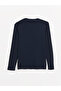 Create your style with uzg store navy blue crew neck long sleeve men's t-shirt - 7