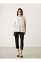 Lcwaikiki Classic Ecru Crew Neck Floral Women's T-Shirt - 2