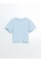 Lcw Kids Crew Neck Rhinestone Girls' Crop T-Shirt