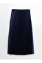 Nevavm Women's Pleated Satin Skirt with Elastic Waist - 5