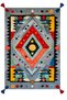 Nova Art Gray Red Ethnic Tasseled Woven Base Decorative Living Room Carpet 200
