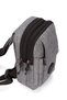 Newish Unisex Gray Linen Cross Strap Shoulder and Waist Bag with Phone Compartment, Daily Sports and Travel - 8