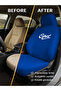 غطاء مقعد السيارة من القطن الممشط من Top Snap هو حل عملي وأنيق متوافق مع Opel Vectra Navy Blue - 4