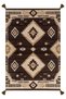 Nova Art Brown Beige Ethnic Patterned Woven Base Decorative Living Room Carpet 206