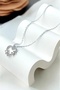 Silver Color Floral Heart Detail Women's Necklace