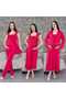 Women's Fuchsia Special Design Cotton Maternity Maternity Dressing Gown, Pajama Set, Nightgown Set of 4 - 2